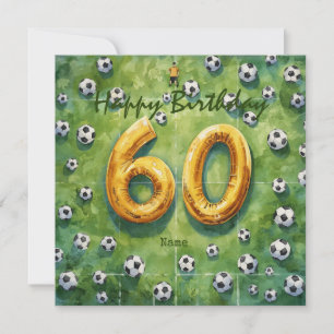 Cartão Bola de futebol 60º Aniversário