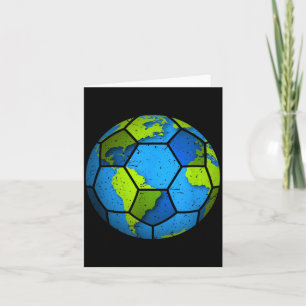 Cartão Bola de Futebol da Terra Favoritos do Dia da Terra