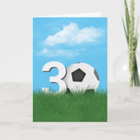 Bola De Futebol De aniversário de 30 anos Na Grama