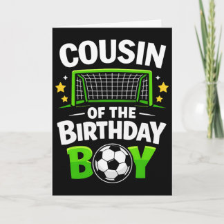 Cartão Bola De Futebol Do Primo Do Menino Do Aniversário 