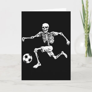 Cartão Bola de Futebol Esqueleto Engraçado