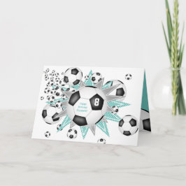 Cartão bola de futebol para crianças esportivas
