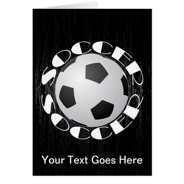 Cartão Bola de Futebol Personalizável (Frente)