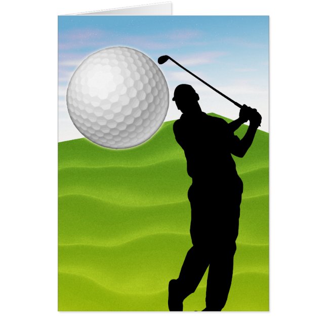Cartão Bola de golfe que vem em você (Frente)