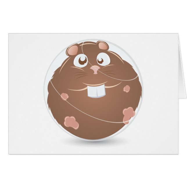 Cartão bola de hamster (Frente horizontal)