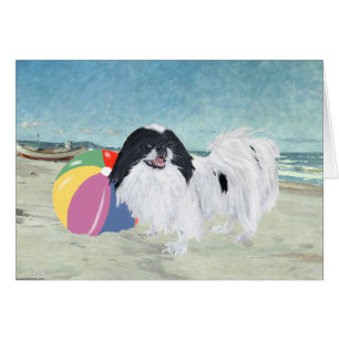 Cartão Bola de Praia Japanese Chin