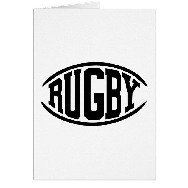 Cartão Bola de rugby (Frente)