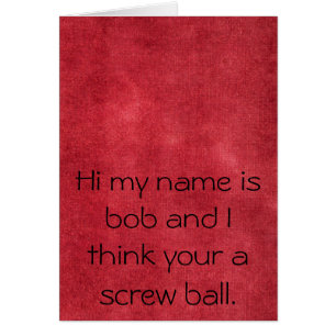 Cartão Bola do parafuso