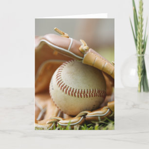 Cartão Bola e Luva de Baseball