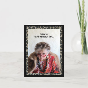 Cartão Bola Humorística e Dia Idiota