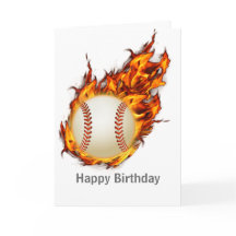 Bola Personalizada de Baseball em Fogo