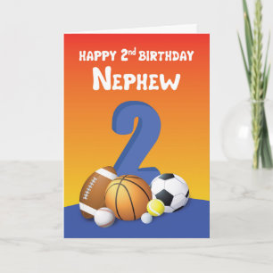 Cartão Bolas esportivas do Nepheio segundo aniversário
