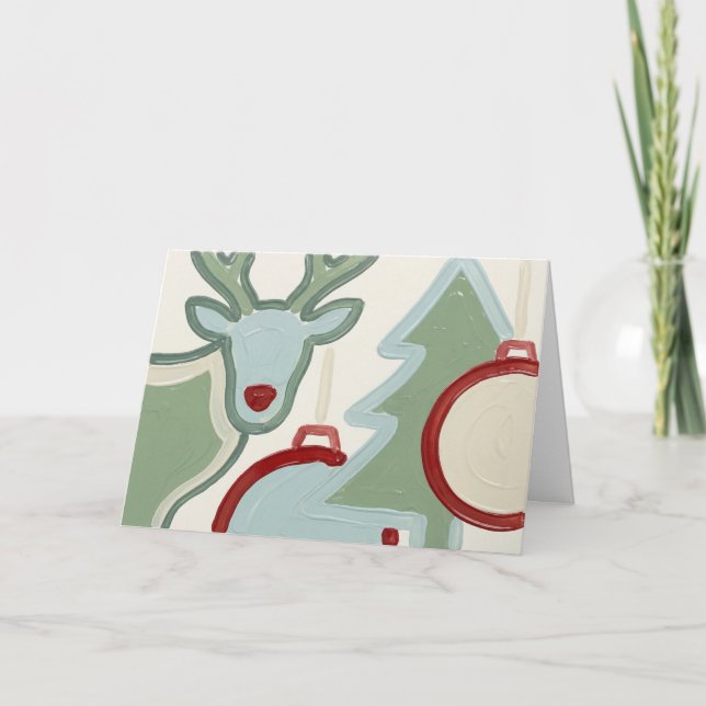 Cartão Bold Minimalist Christmas Card (Frente)