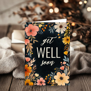 Cartão Bold Watercolor Florals BEM EM BREVE PERSONALIZADO