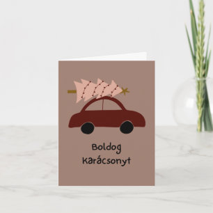 Cartão Boldog Karácsonyt Natal húngaro