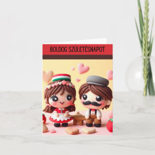 Cartão Boldog születésnapot, aniversário húngaro