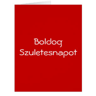 CARTÃO BOLDOG SZULETESNAPOT HÚNGARO DESEJA