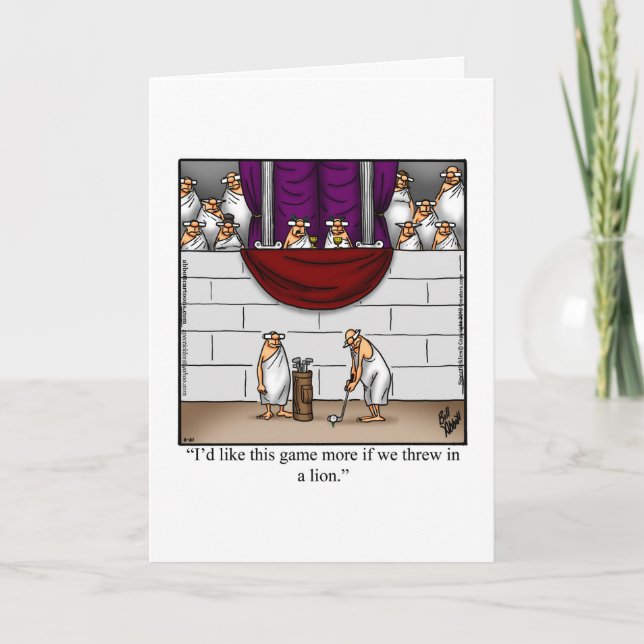 Cartão Boletim de Golfe Engraçado 17 de Janeiro (Frente)