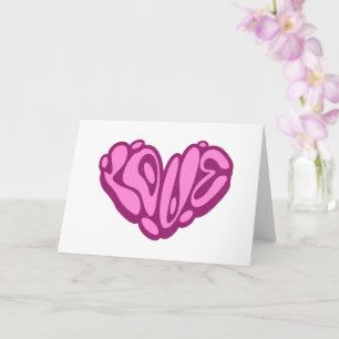 Cartão Bolha de Amor Coração Rosa