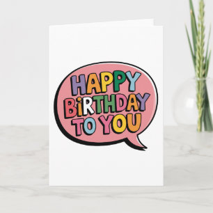 Cartão Bolha de Aniversário Feliz