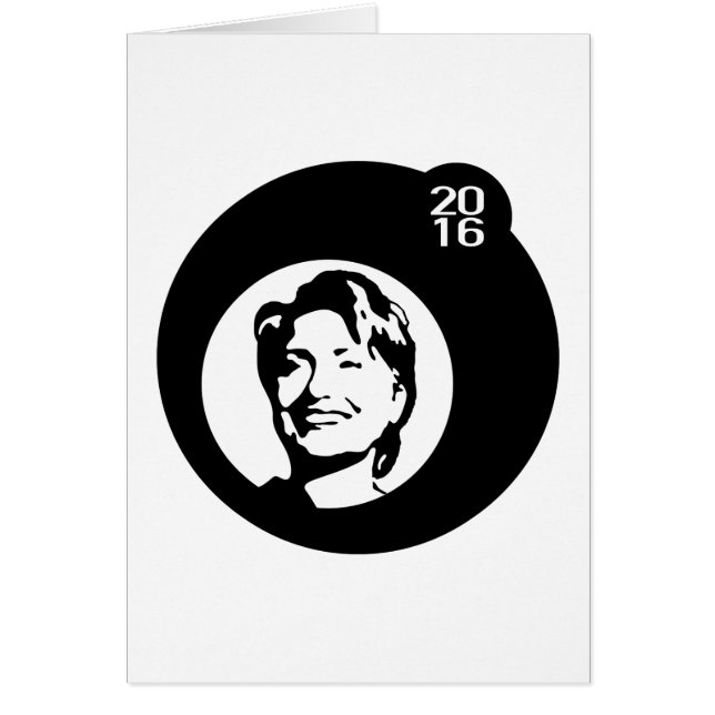 Cartão bolha preta de hillary clinton (Frente)