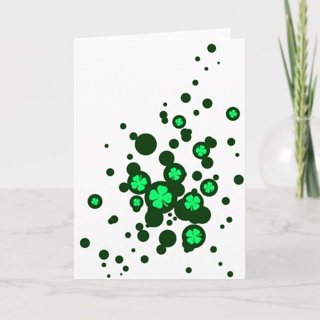 Cartão bolhas de shamrock (Frente)