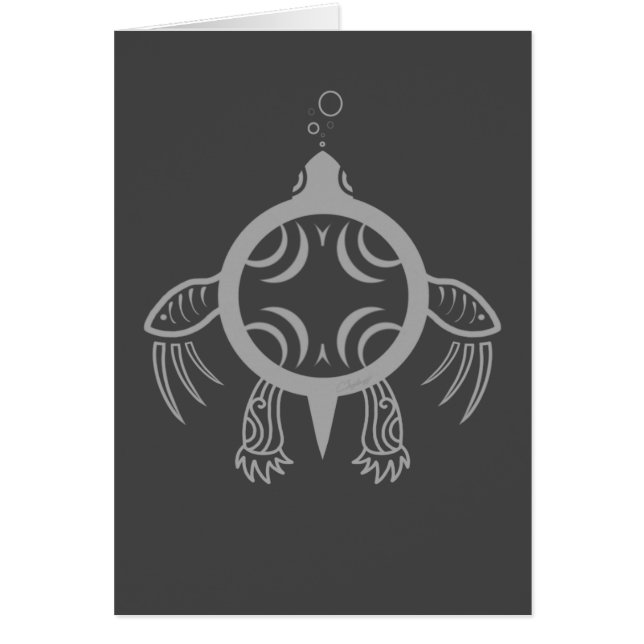 Cartão Bolhas de Tartaruga do Mar (Frente)