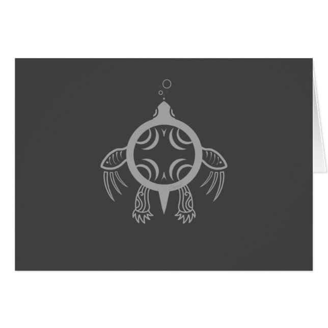 Cartão Bolhas de Tartaruga do Mar (Frente horizontal)