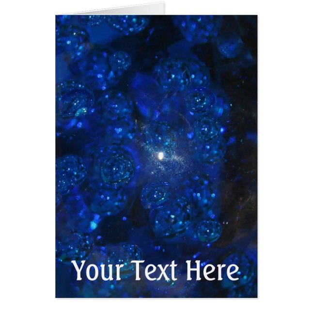 Cartão Bolhas de Vidro Azul Queda (Frente)