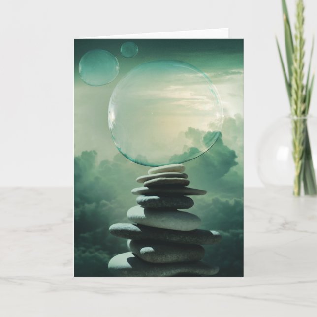 Cartão Bolhas em Pedras (Frente)