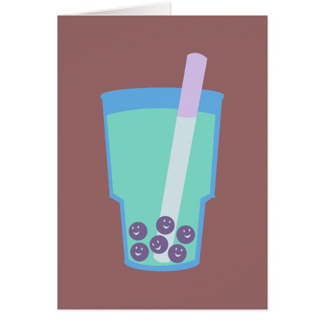 Cartão Bolhas Felizes de Chá Boba (Frente)