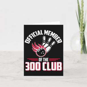 Cartão Boliche 300 Camisa 300 Membro do clube Funny Bowle