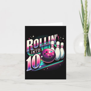 Cartão Boliche Aniversário Rollin no 10º aniversário do 1