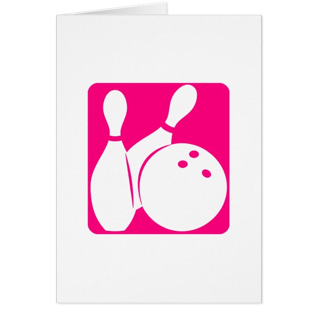 Cartão Boliche cor-de-rosa (Frente)