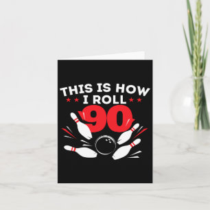 Cartão Boliche De Aniversário Com Mais De 90 Anos