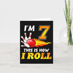 Cartão Boliche De Aniversário De 7 É Assim Que Eu Rolo 7 