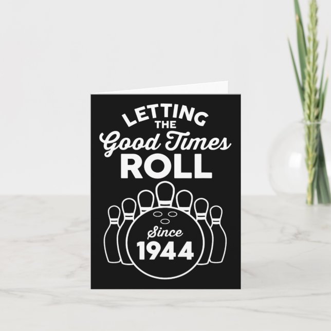 Cartão boliche de aniversário de 81 anos de Bowler 81 rua (Frente)