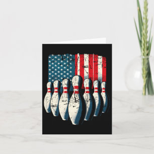 Cartão Boliche de Bandeira Americana