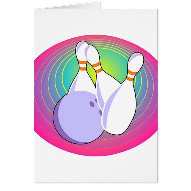 Cartão Boliche de dez pinos (Frente)