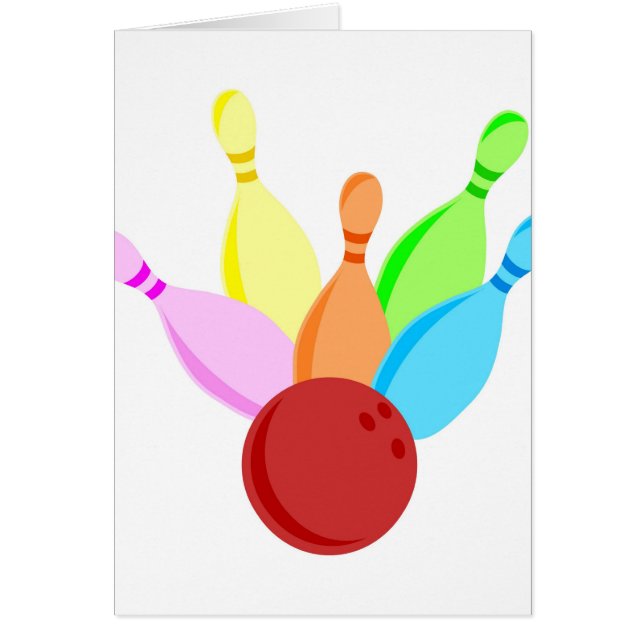 Cartão Boliche de dez pinos (Frente)