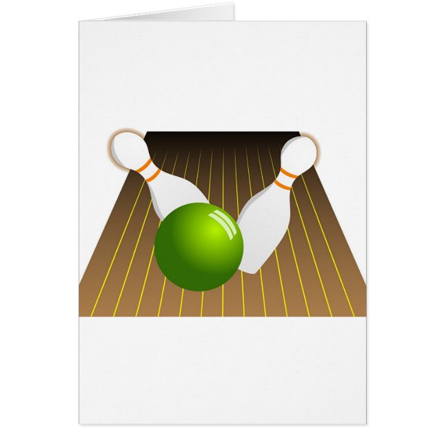 Cartão Boliche de dez pinos (Frente)