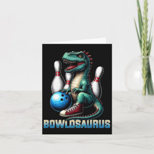 Cartão Boliche do Dinossaur T-rex Graphic Funny Dino Bowl