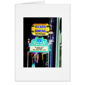 Cartão Boliche Duckpin, Praça Fountain, Indianapolis, IN