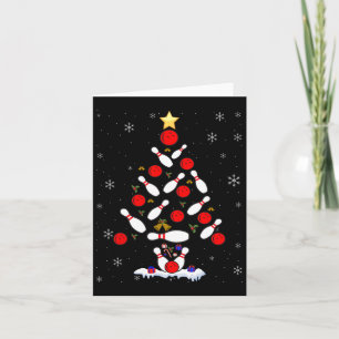 Cartão Boliche Engraçada Árvore De Natal Luz Xmas Para Ho