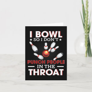 Cartão Boliche I Bowl Para não picar Pessoas