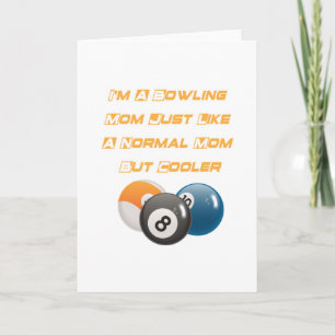 Cartão Boliche Mãe Engraçada Dia da Mãe Boliche do Presen