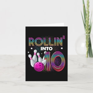 Cartão Boliche Rollin no 10 10º Nascimento