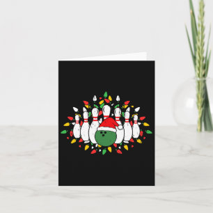 Cartão Boliche Santa Hat Xmas Esportes Aparecem Presentes