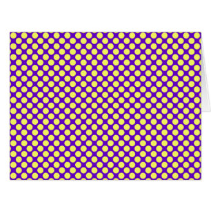 Cartão Bolinhas amarelas com stouro roxo