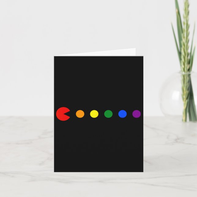 Cartão Bolinhas Arco-Íris Mês Lgbtq Ally (Frente)